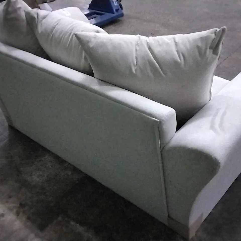 DESIGNER DURY BEIGE FABRIC TWO SEATER SOFA