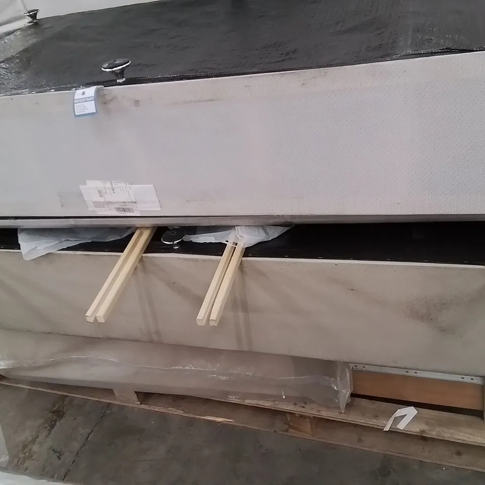 PALLET CONTAINING VARIOUS DIVAN BED PARTS AND HEADBOARD 