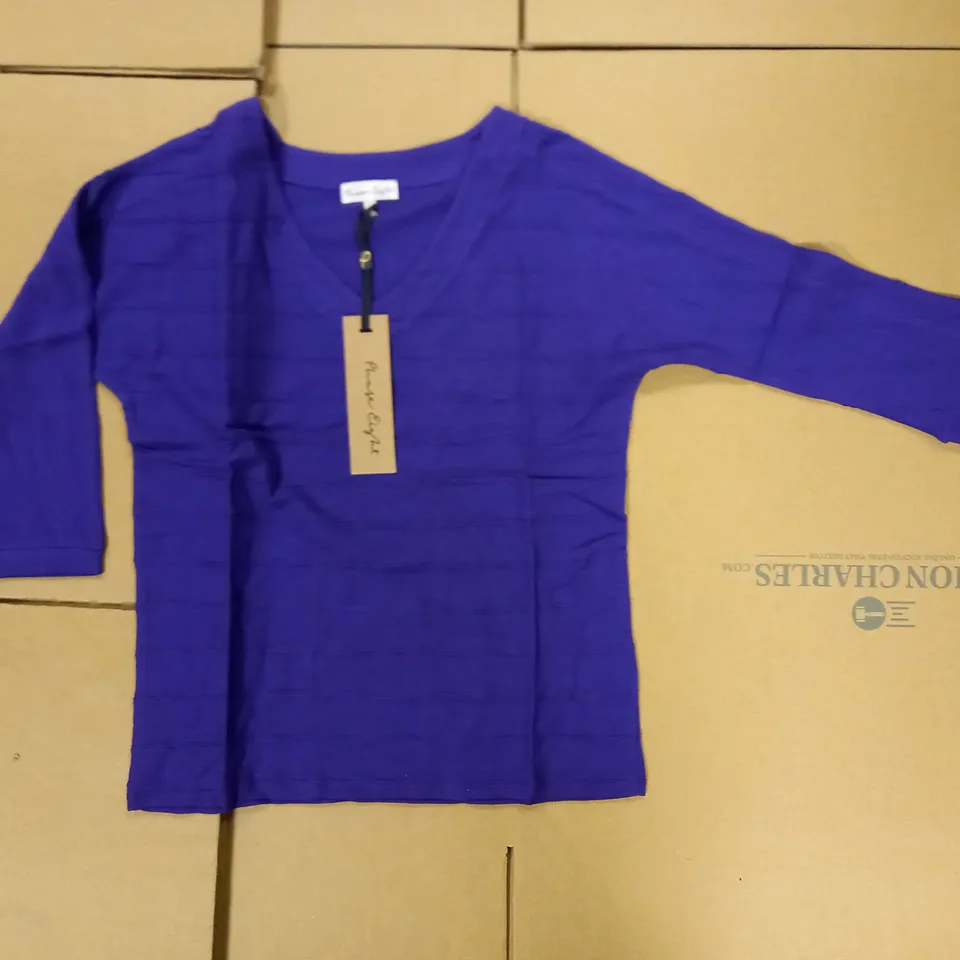 LOT OF 17 BRAND NEW PHASE EIGHT RIPPLE TEXTURED TOP PURPLE UK SIZE 8