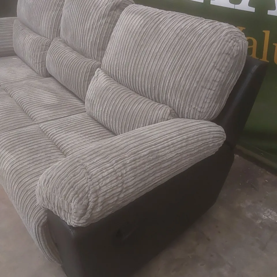 DESIGNER SIENNA 3 SEATER MANUAL RECLINER SOFA 