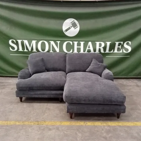 ELFUR 3 SEATER CHAISE SOFA - CHARCOAL