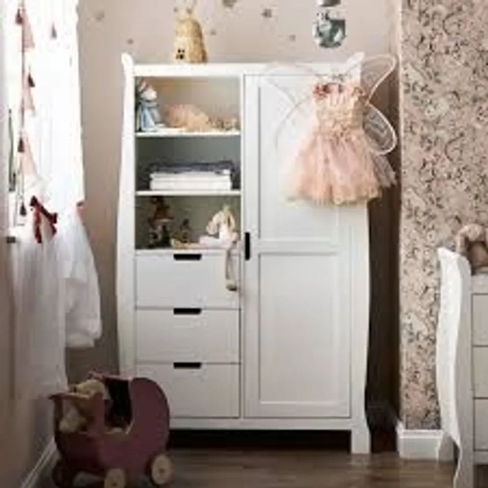 BOXED OBABY STAMFORD DOUBLE WARDROBE - WHITE (3 BOXES)
