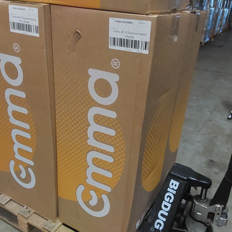 BRAND NEW BOXED EMMA UK V2 DIAMOND HYBRID 150 x 200CM KING SIZE MATTRESS 