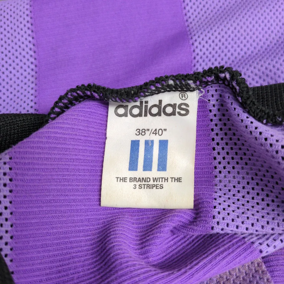 ADIDAS RANGERS FOOTBALL CLUB SHIRT – PURPLE, MCEWAN'S LAGER SPONSOR, UK 38-40