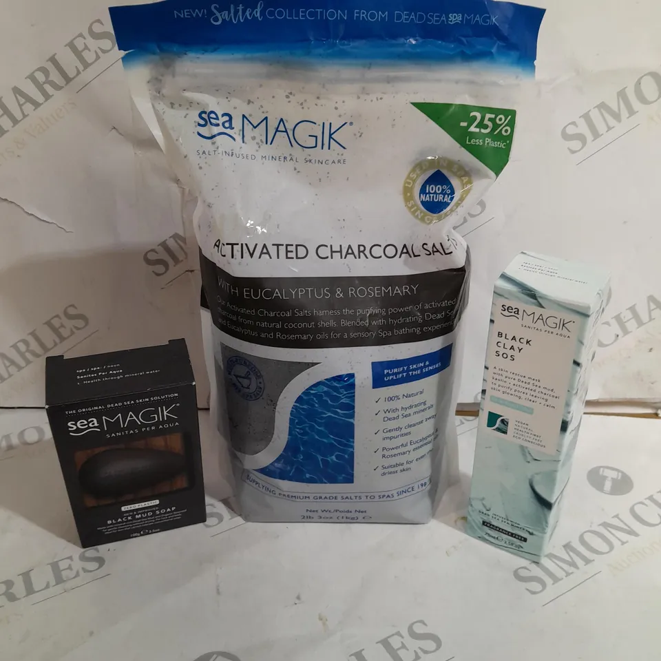SEA MAGIK 3PC BLACK CLAY & CHARCOAL SPA COLLECTION