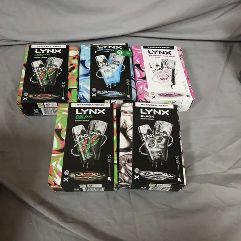 FIVE ASSORTED LYNX BODY SPRAY GIFT SET