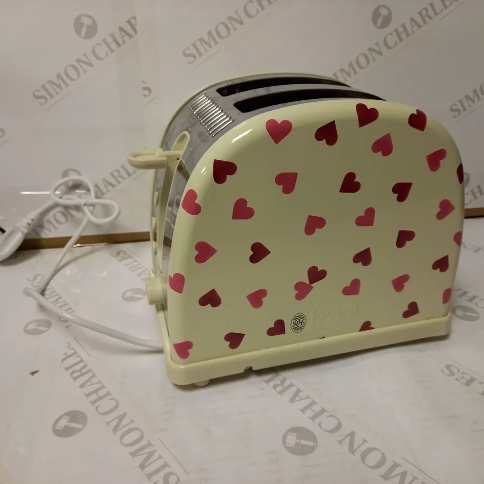 RUSSELL HOBBS 28340 EMMA BRIDGEWATER PINK HEARTS 2 SLICE TOASTER