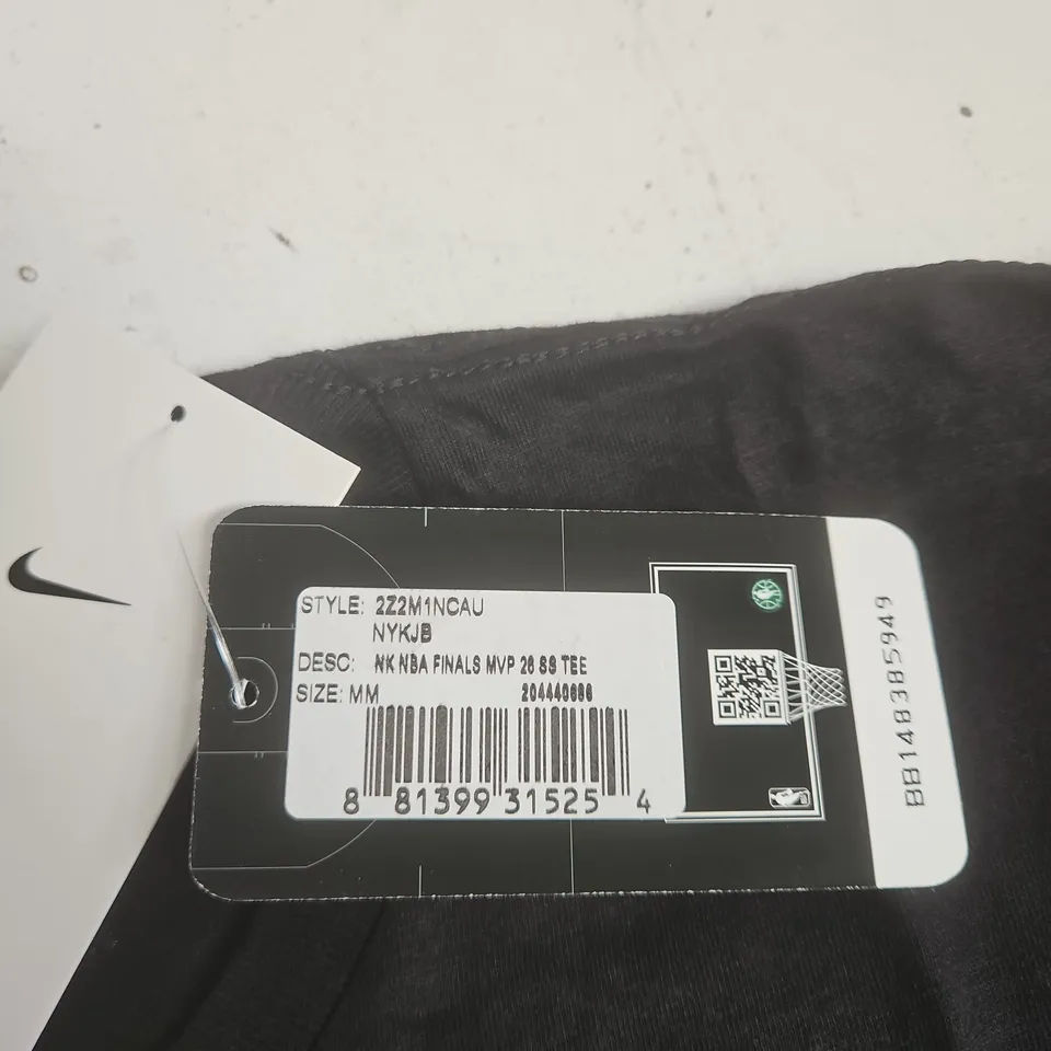 NIKE NBA FINALS TEE – BLACK COTTON T‑SHIRT (THE NIKE TEE), UK MEDIUM 