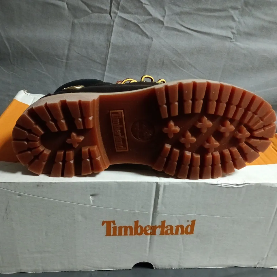BOXED PAIR OF TIMBERLAND BROWN LEATHER BOOTS - WOMENS - UK SIZE 3