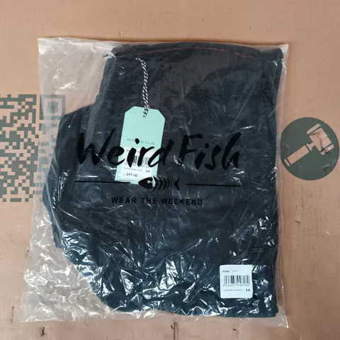 BAGGED WEIRD FISH FARIDA WIDE LEG TROUSERS IN BLACK SIZE 16