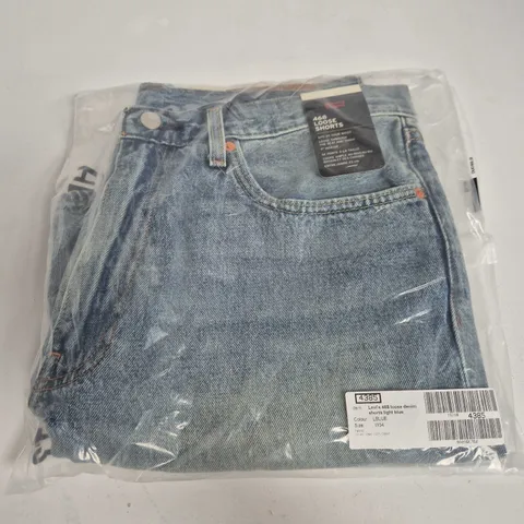 BAGGED LEVIS 468 LOOSE DENIM SHORTS IN LIGHT BLUE - W34