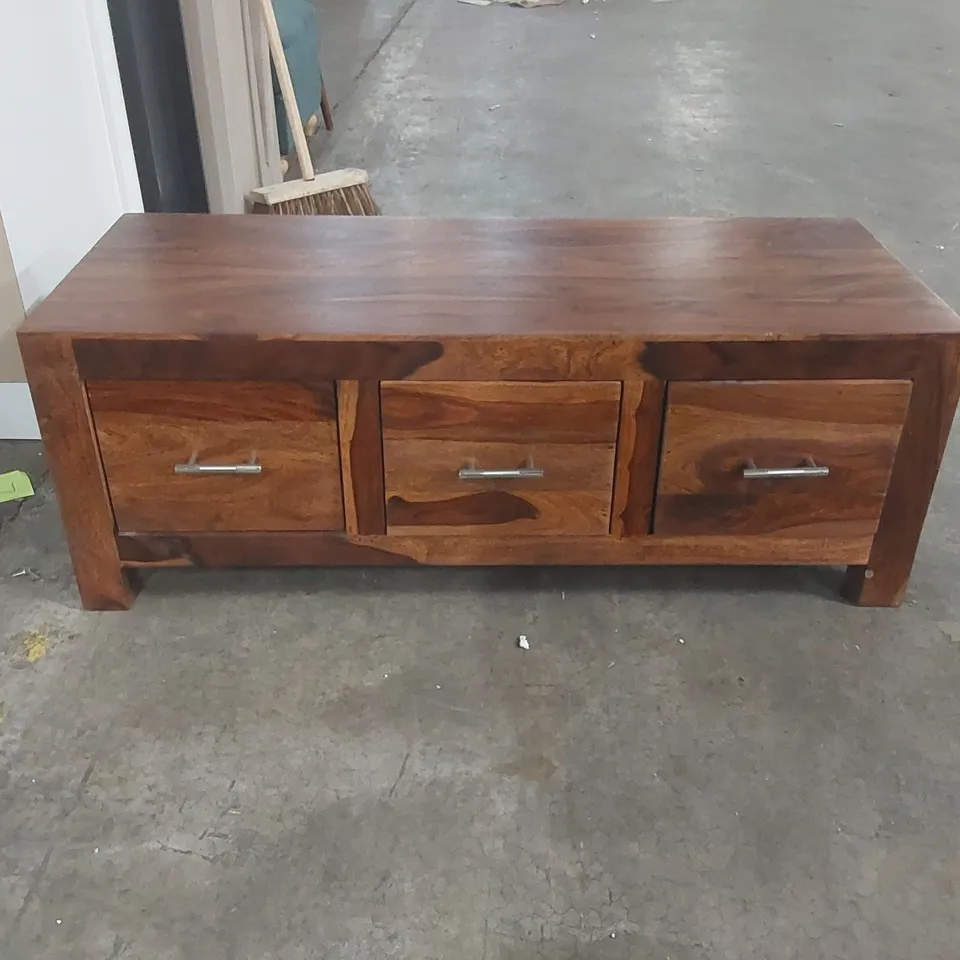 HARVEY SOLID WOOD COFFEE TABLE WITH STORAGE