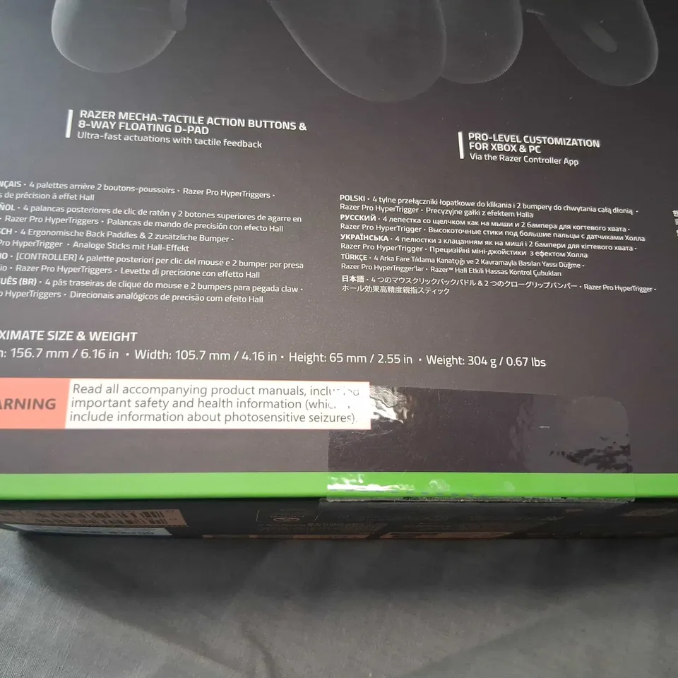 BOXED RAZER WOLVERINE V3 PRO WIRELESS ESPORTS CONTROLLER FOR XBOX & PC