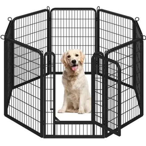 BOXED LEISHA METAL FREESTANDING PET GATE