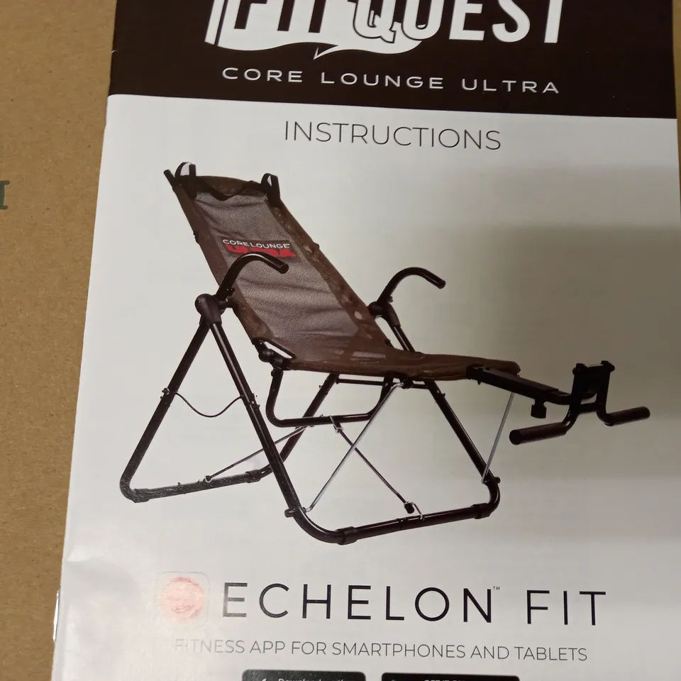 BRAND NEW BOXED FITQUEST CORE LOUNGE ULTRA FOLDABLE WORKOUT CHAIR