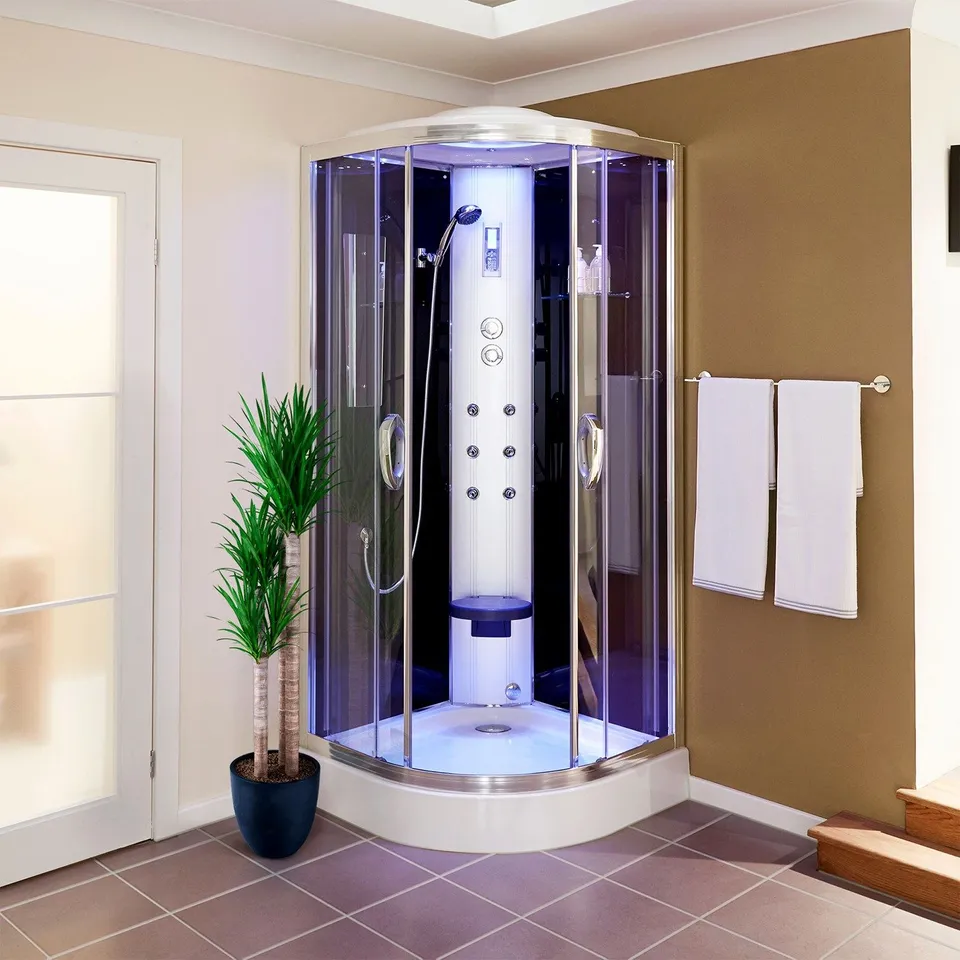 BOXED STEAM CABIN TRAY AND CEILING FOR 900 QUADRANT STEAM SHOWER CABIN WITH 6 BODY JETS