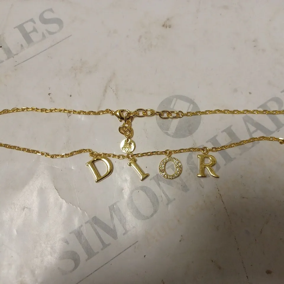 BOZED DIOR GOLD NECKLACE