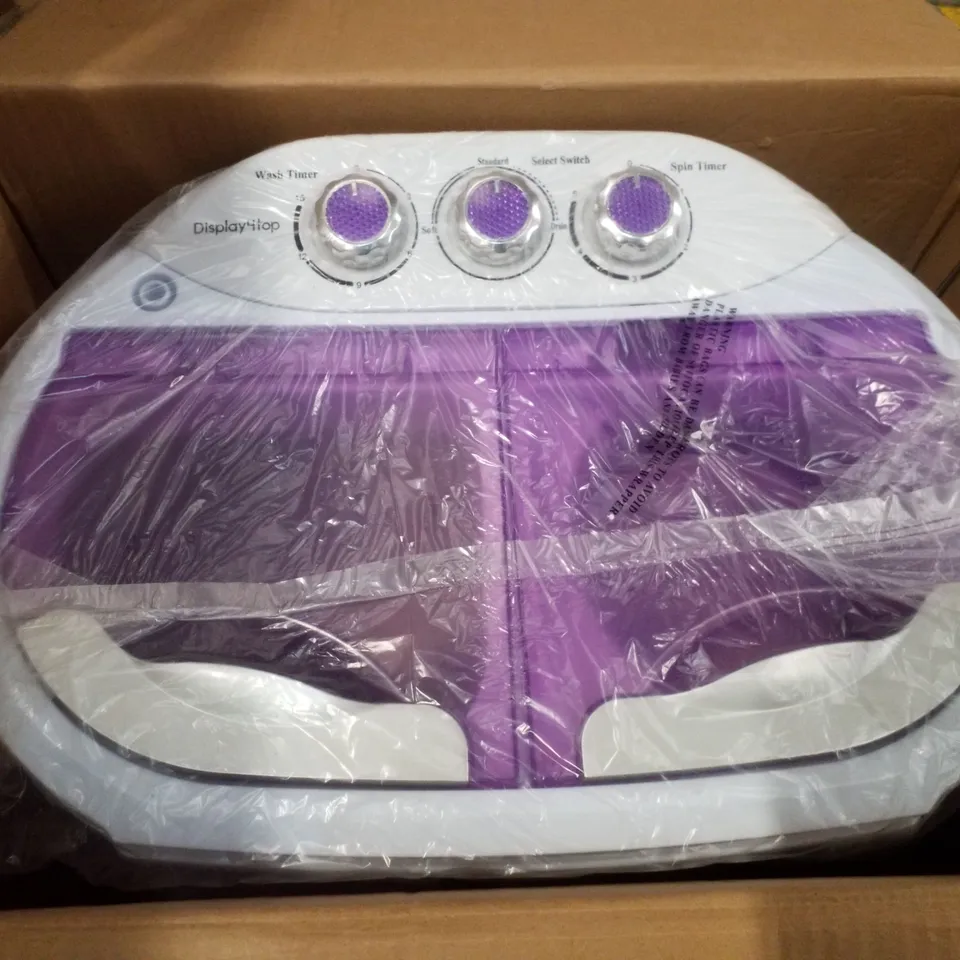 BOXED DISPLAY4TOP ELECTRIC MINI PORTABLE COMPACT 3.6KG CAPACITY WASHER WASHING MACHINE SPIN DRYER LAUNDRY - PURPLE