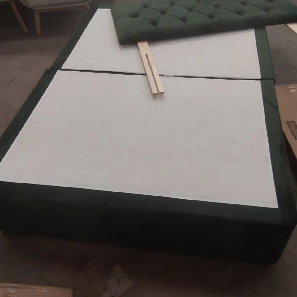NADYAH DIVAN BED SET SIZE: DOUBLE (4'6) COLOUR: PINE GREEN STORAGE TYPE:2 DRAWERS