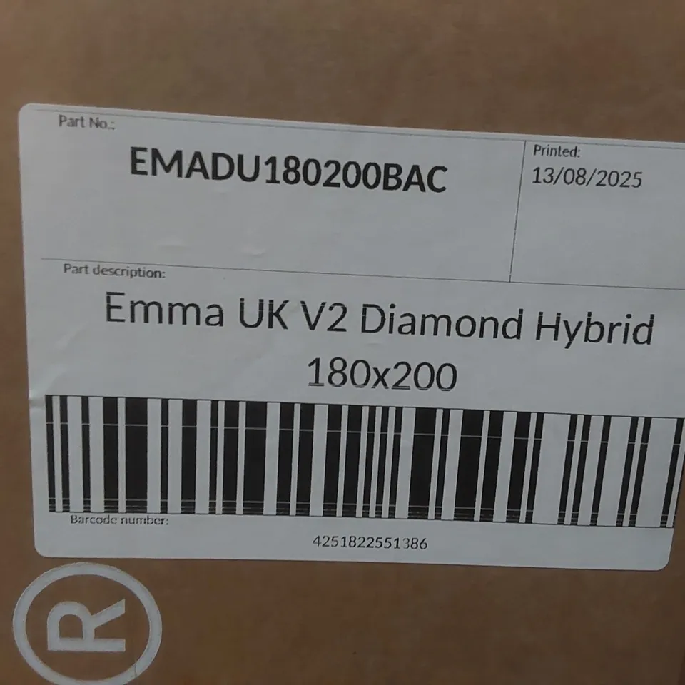 BRAND NEW BOXED EMMA UK V2 DIAMOND HYBRID 180 x 200CM SUPER KING MATTRESS
