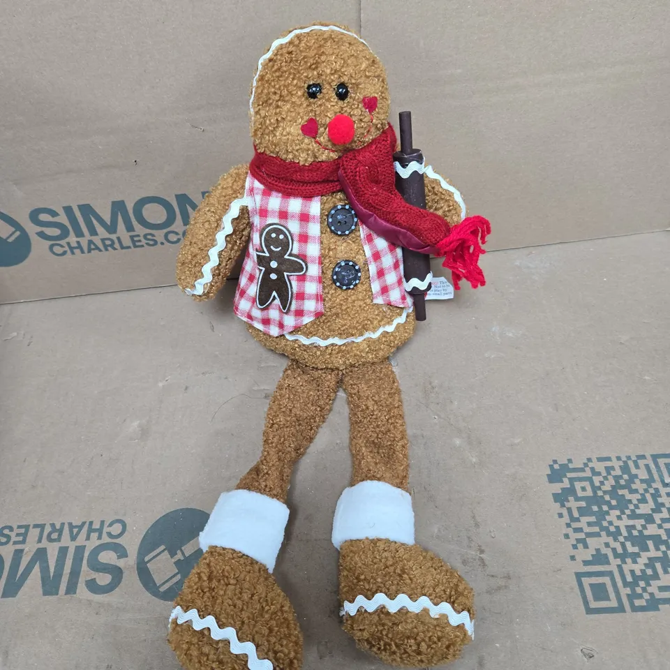 3 GISELA GRAHAM- PLUSH GINGERBREAD SHELF SITTERS