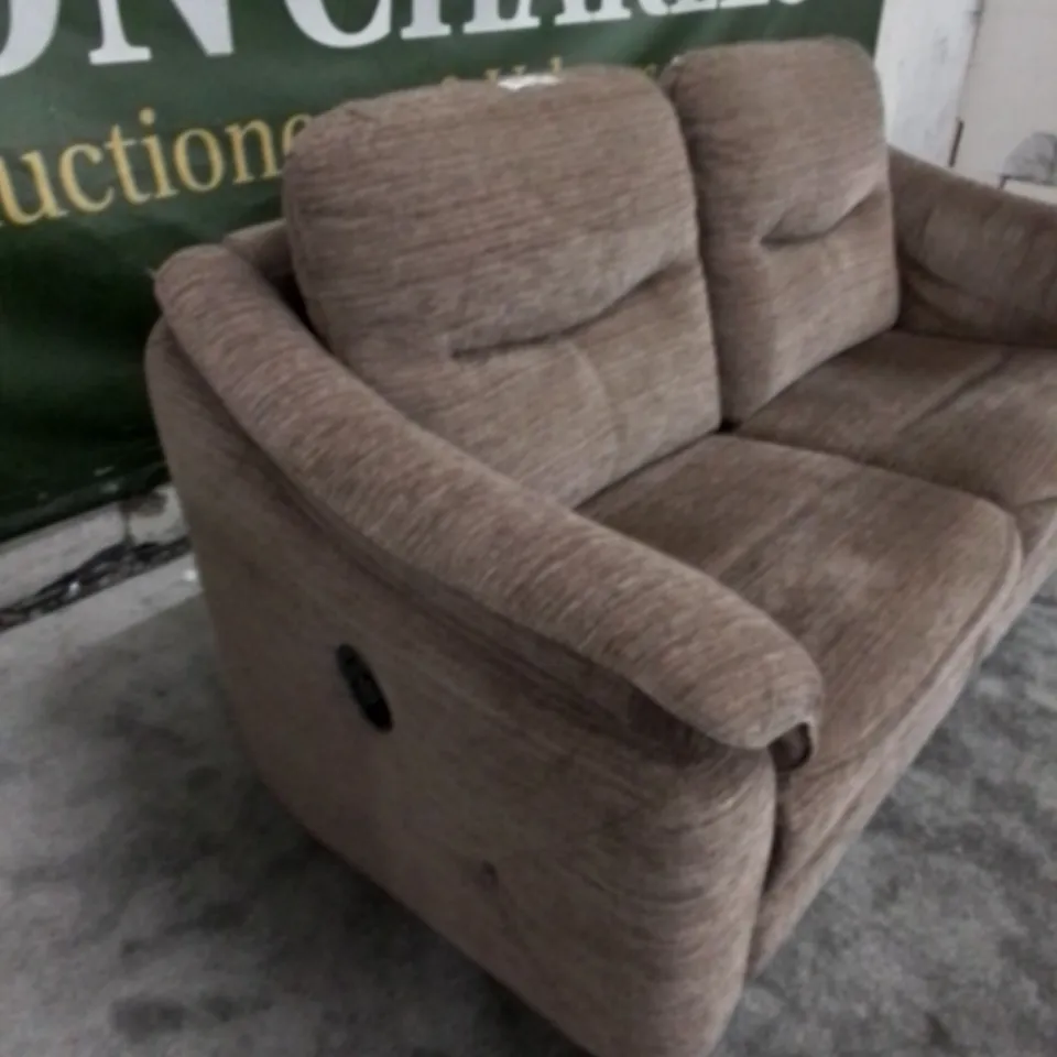 DESIGNER G PLAN MADE JACKSON VICTORIA GINGER FABRIC MANUAL RECLINING THREE SEATER SOFA