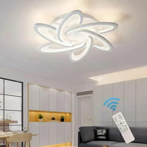 BOXED MODERN 6-LIGHT 64cm LED FLUSH MOUNT (1 BOX)