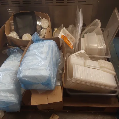 PALLET CONTAINING A LARGE QUANTITY OF ASSORTED CATERING ITEMS