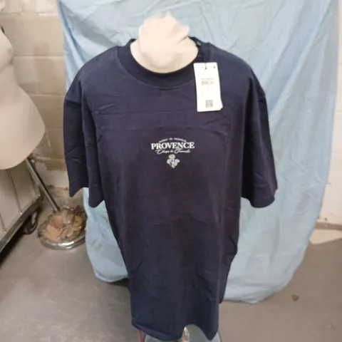 THREADBARE NAVY LONG-SLEEVE TOP WITH PROVENCE PRINT β TAG ATTACHED - SIZE S