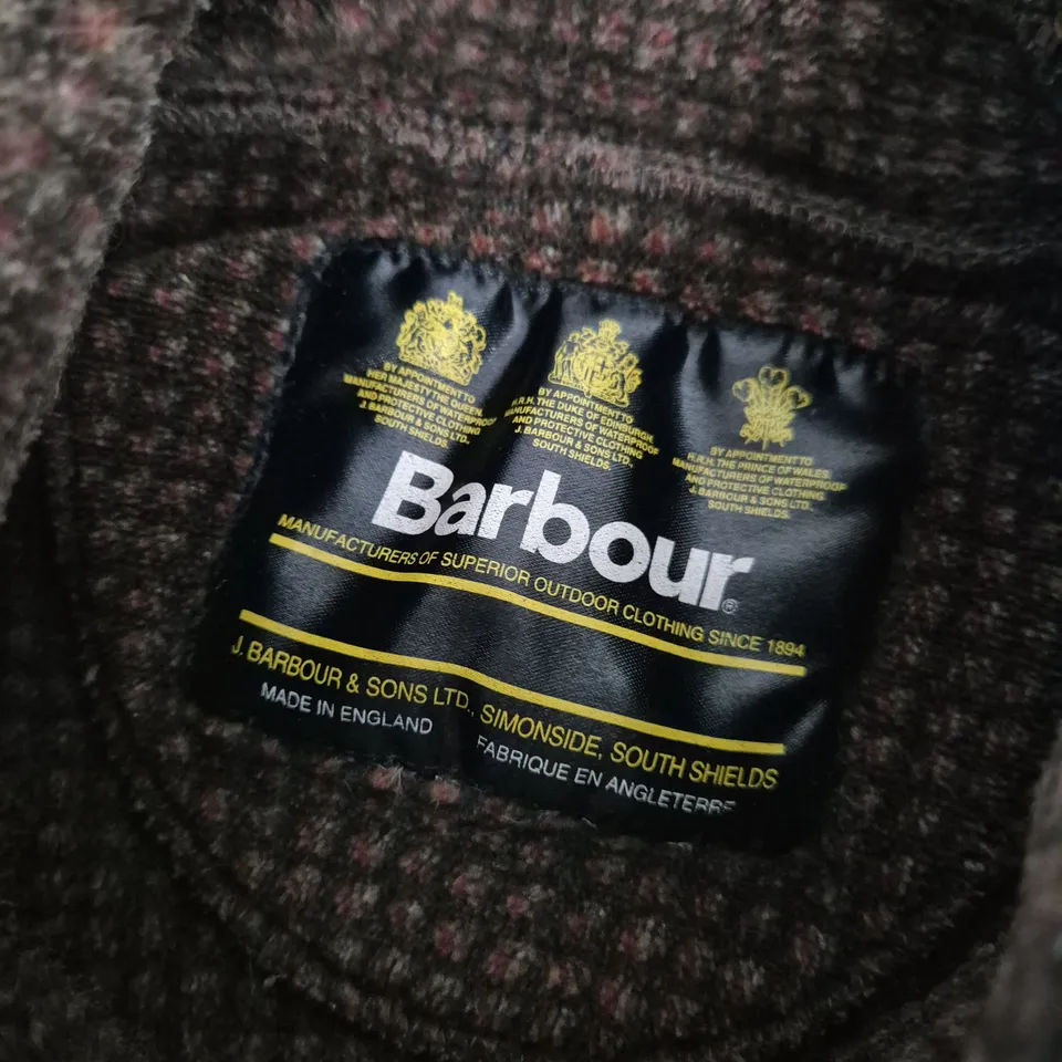 BARBOUR BROWN FLEECE JACKET WITH ZIP NECK (MEN'S) – MADE IN ENGLAND