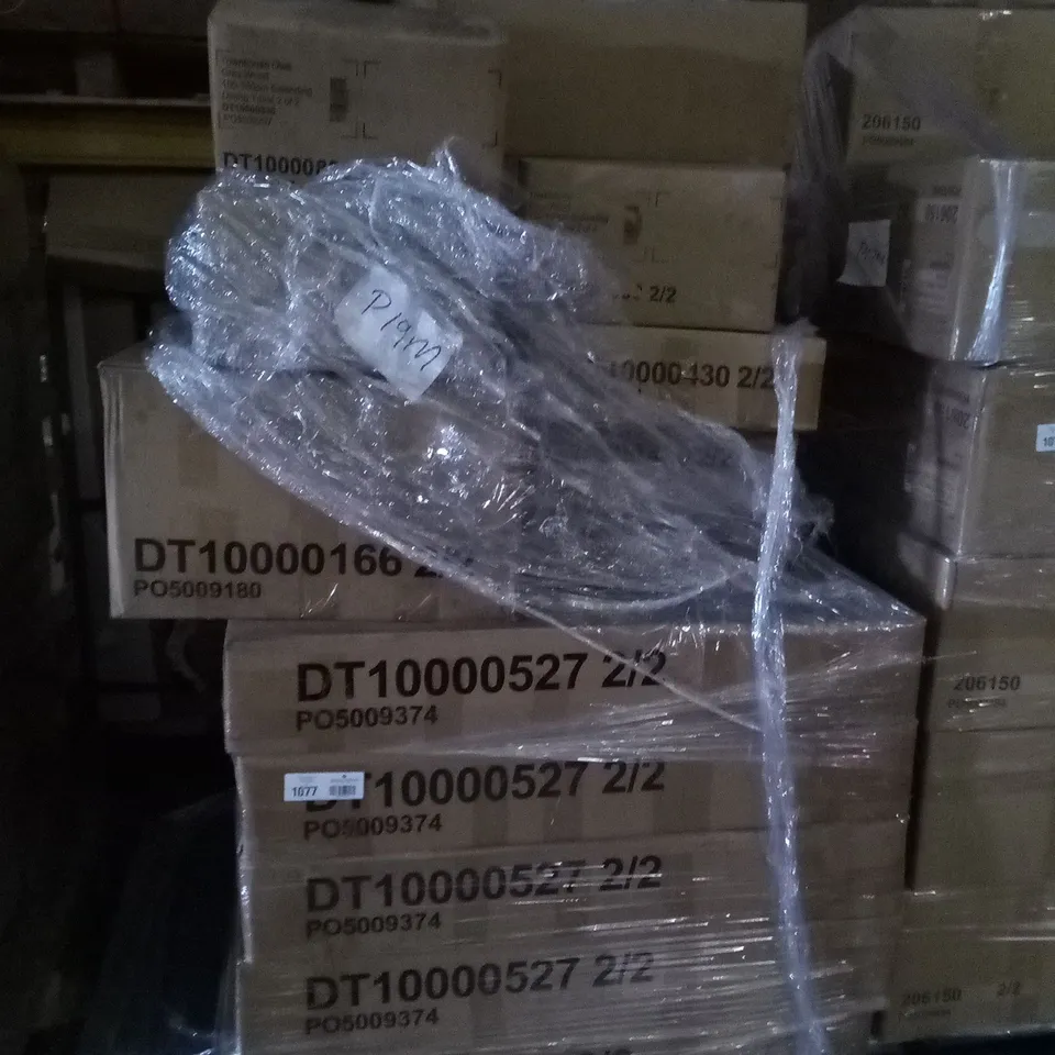 PALLET OF ASSORTED BOXED DINING TABLE PARTS