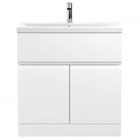 BOXED HUDSON REED URBAN 800mm FREE-STANDING SINGLE VANITY UNIT - WHITE (2 BOXES)