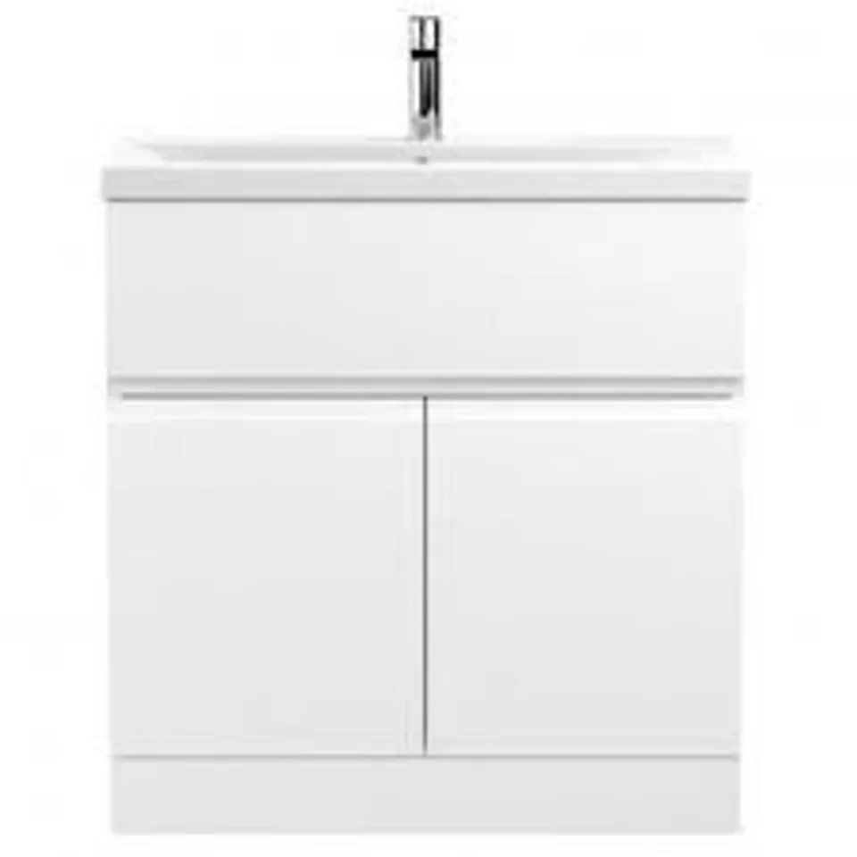 BOXED HUDSON REED URBAN 800mm FREE-STANDING SINGLE VANITY UNIT - WHITE (2 BOXES)
