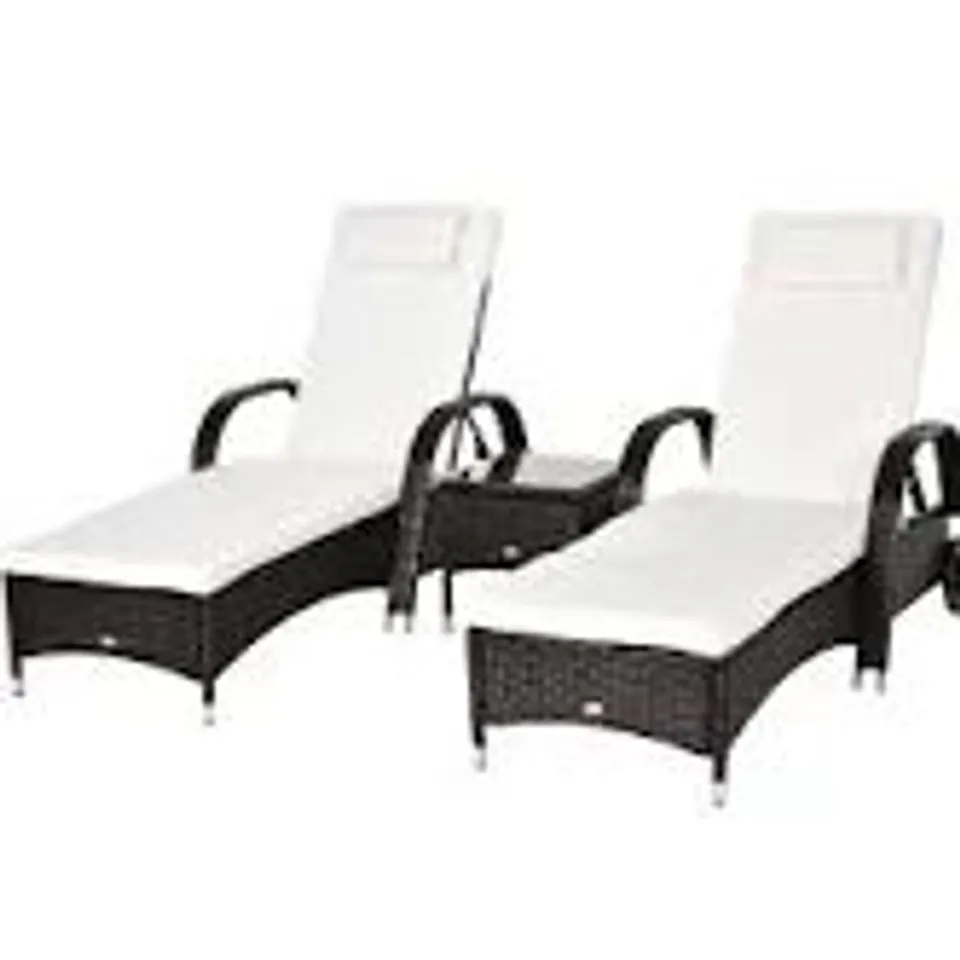 BOXED OUTSUNNY 3 PIECES LOUNGE CHAIR SET 