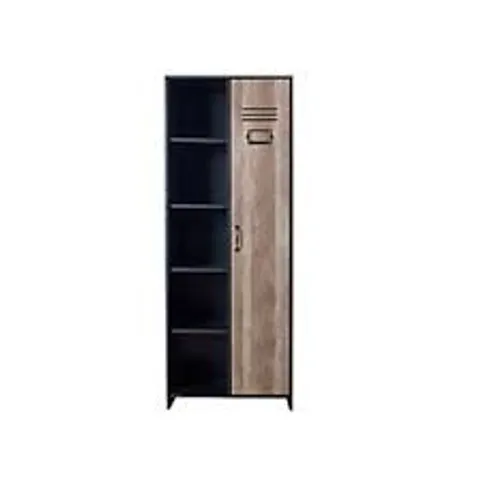 BRAND NEW BOXED CAMBRIDGE BLACK & WOOD EFFECT BEDROOM WARDROBE