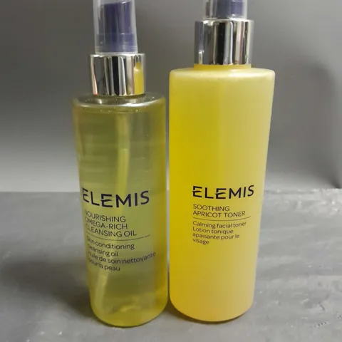ELEMIS LOT OF 2 PRODUCTS TO INCLUDE - NOURISHING OMEGA-RICH CLEANSING OIL 195ML - SOOTHING APRICOT TONER 200ML