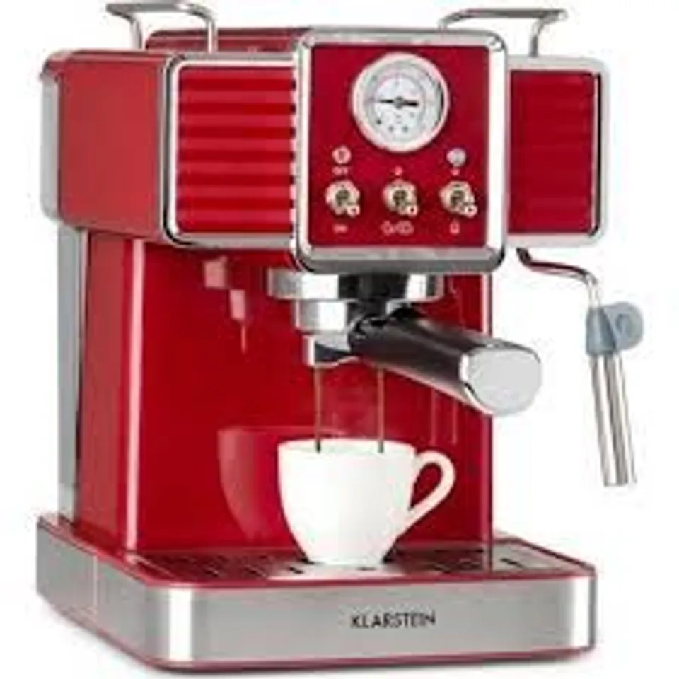 BOXED KLARSTEIN RETRO COFFEE MACHINE ESPRESSO MAKER 