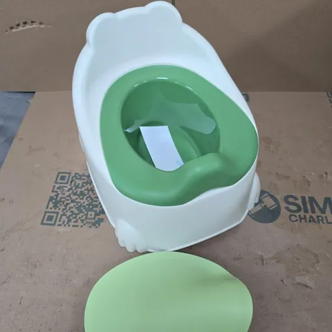 BABY POTTY TRAINING SEAT – WHITE WITH LIME-GREEN INSERT