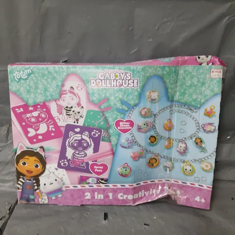 GABBY'S DOLLHOUSE 2-IN-1 CREATIVITY SET - SPRAY PENS & CHARM BRACELETS