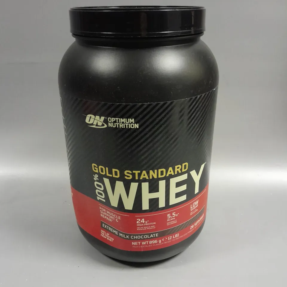 SEALED OPTIMUM NUTRITION GOLD STANDARD WHEY - 896G EXTREME MILK CHOCOLATE  