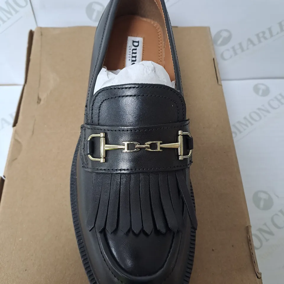 DUNE LONDON BOXED BLACK LEATHER SHOES SIZE 4