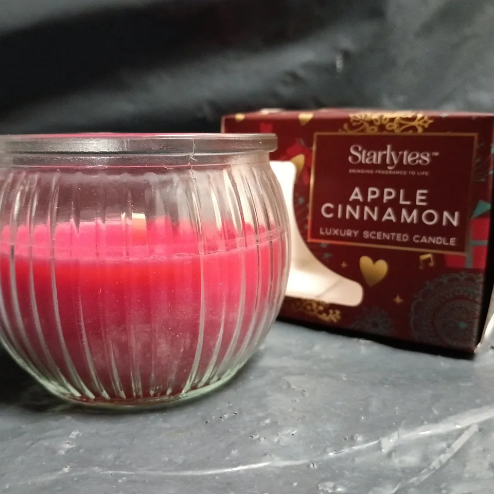 STARLYTES APPLE CINNAMON LUXURY SCENTED CANDLE