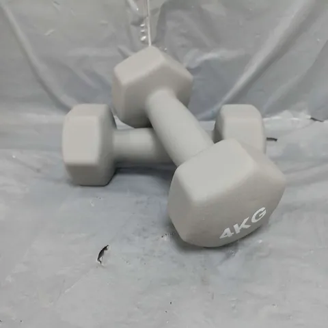 SET OF 2 UNBRANDED 4KG DUMBBELL WEIGHTS