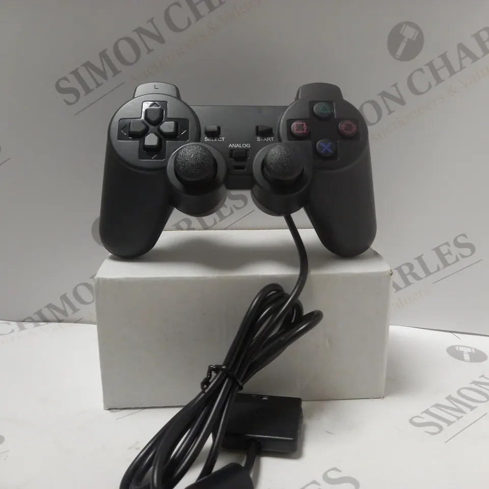 BOX OF 3 XAHPOWER PS2 BLACK WIRED CONTROLLERS 