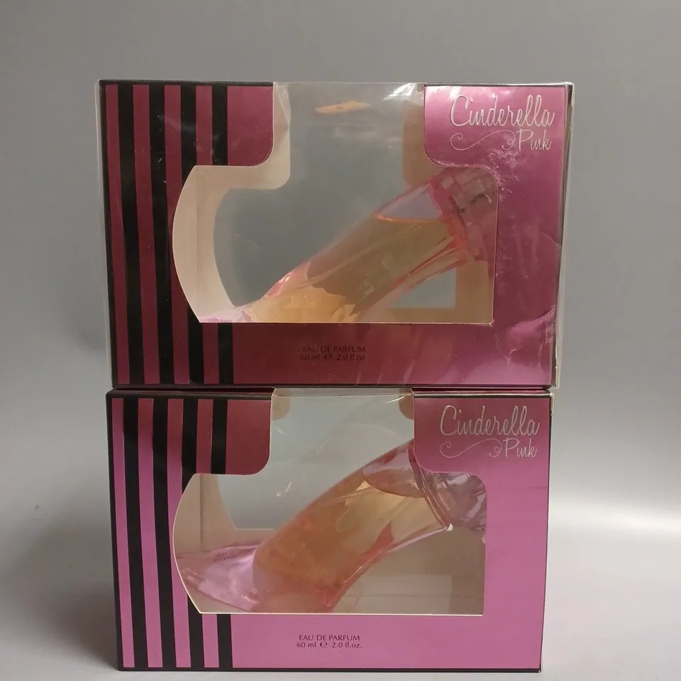 2 X BOXED AND SEALED CINDERELLA PINK EAU DE PARFUM 60ML 