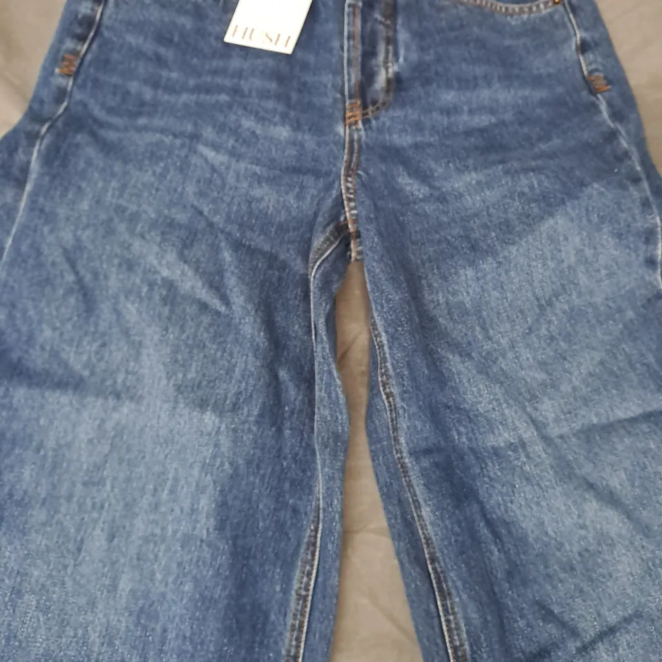HUSH KATIE BAGGY STRAIGHT JEANS IN BLUE SIZE 6S
