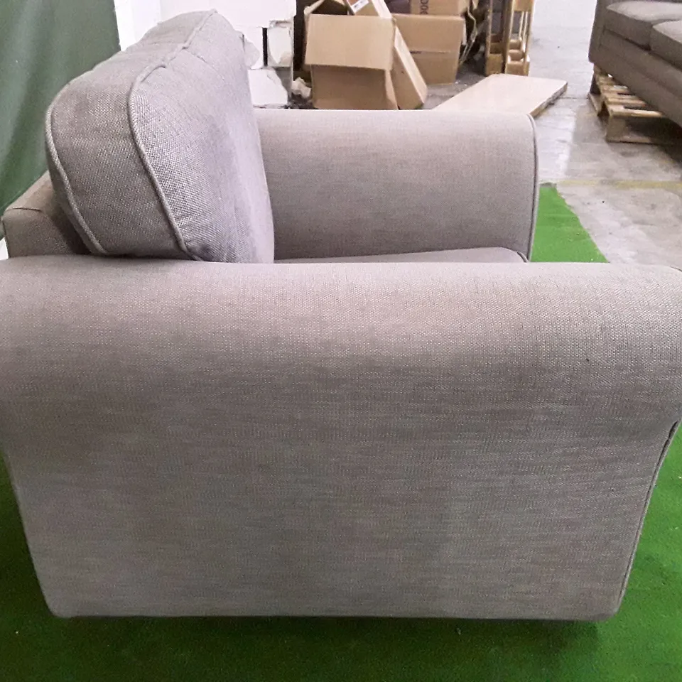 DESIGNER ARMCHAIR - GREY FABRIC