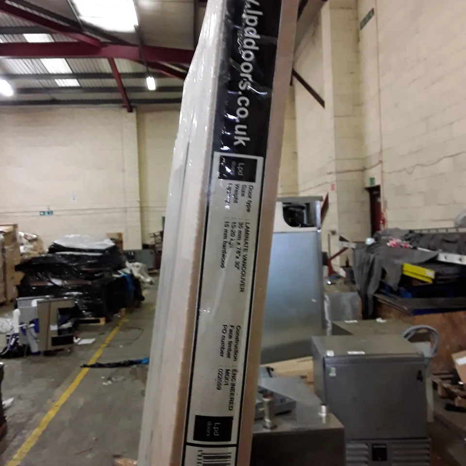 LPDOORS LAMINATE VANCOUVER MEDIUM GREY INTERNAL DOOR 78"×30" 35MM