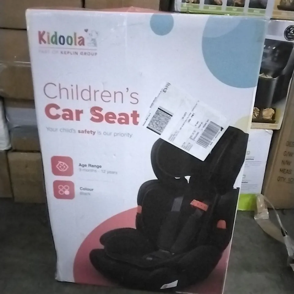 BOXED KEPLIN CHILDREN'S CAR SEAT