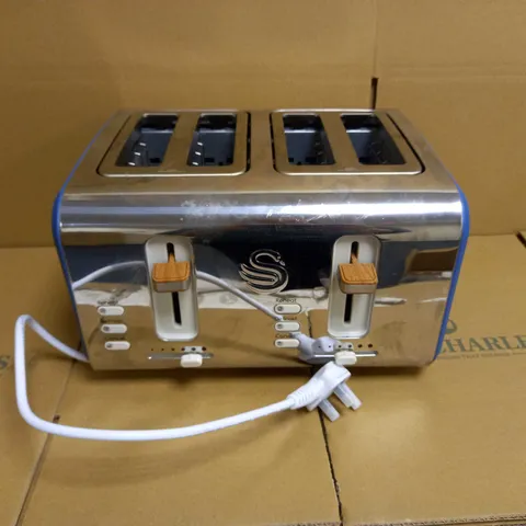 SWAN NORDIC 4 SLICE TOASTER BLUE